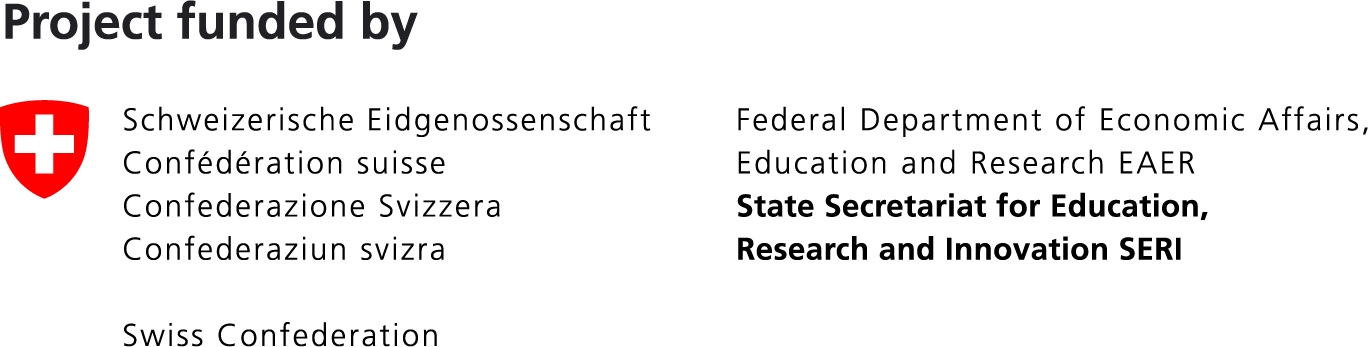 Project funded by State Secretariat for Education, Research and Innovation